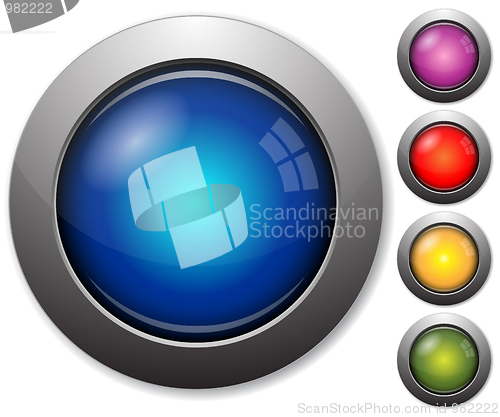 Image of Colorful glass buttons