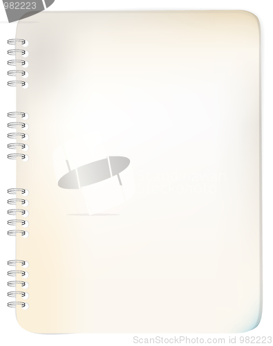 Image of Old grunge spiral bound notepad