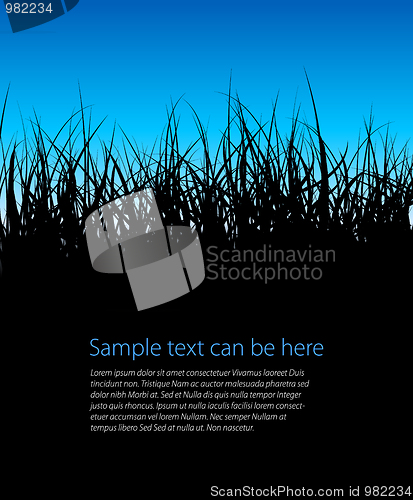 Image of Blue vector grass background