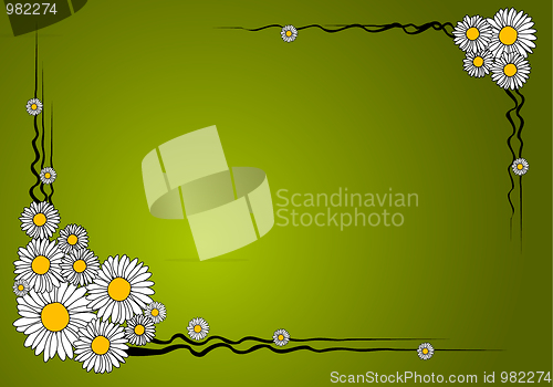 Image of Vector flower frame