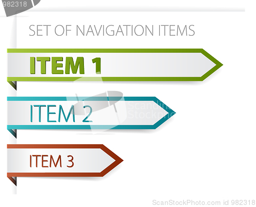 Image of Paper arrows - modern navigation items