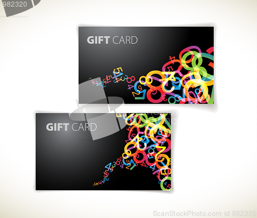 Image of modern dark gift card templates