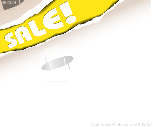 Image of Vector ripped paper - background for items in sale