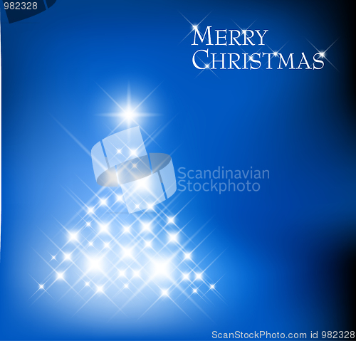 Image of Christmas tree made of light
