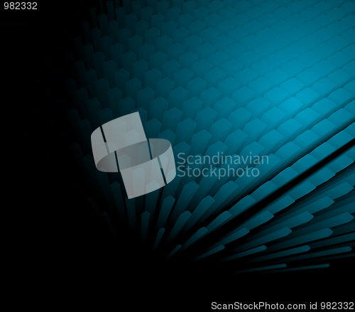 Image of 3d abstract dynamic blue background