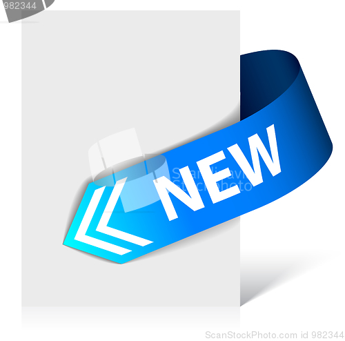 Image of New blue corner ribbon