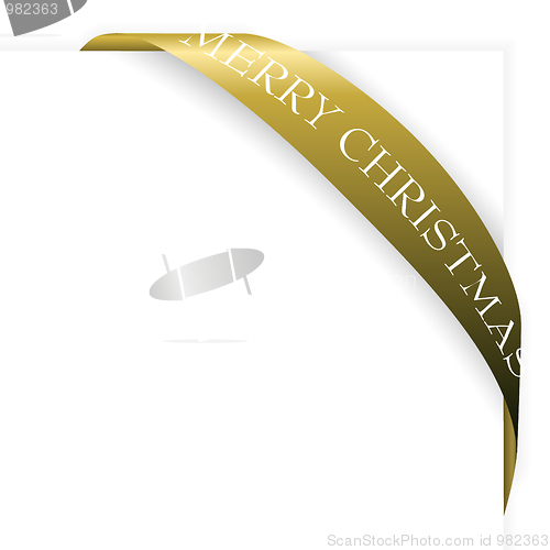 Image of Golden Christmas corner ribbon