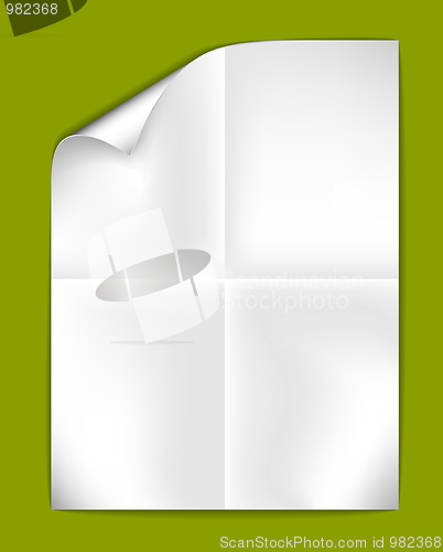 Image of Sheet of folded white paper