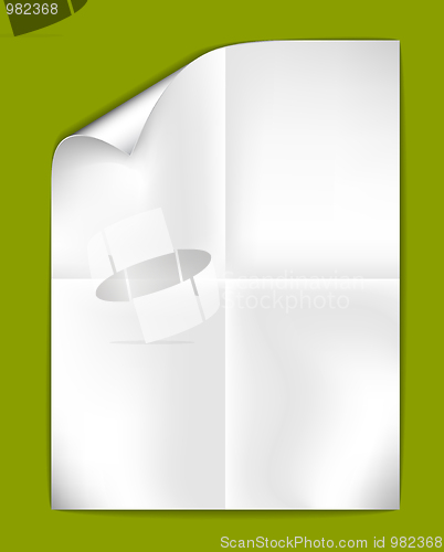 Image of Sheet of folded white paper