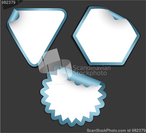 Image of White labels and stickers