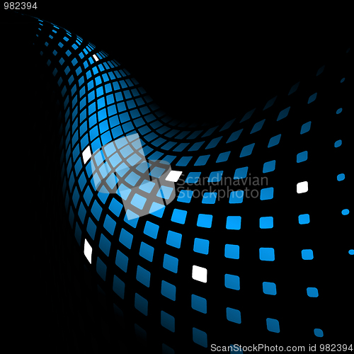 Image of 3d abstract dynamic blue background