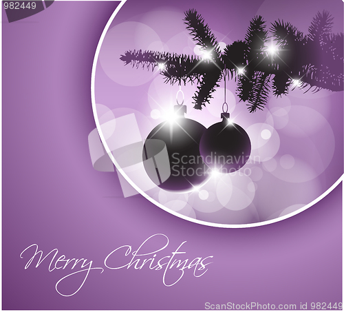 Image of Christmas card with decorations