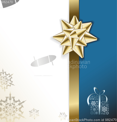 Image of Blue vector Christmas card