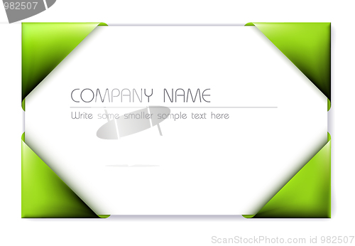 Image of Business card in the green card holder