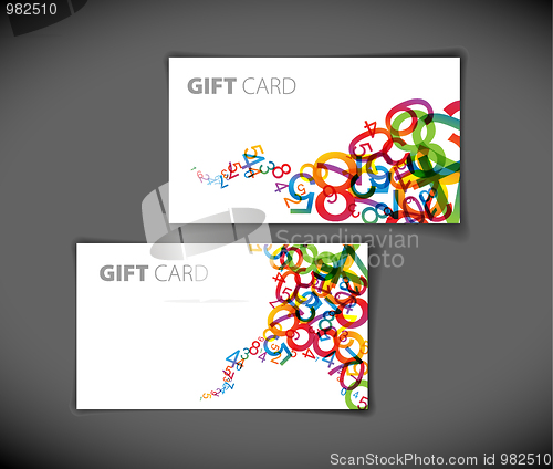 Image of modern gift card templates