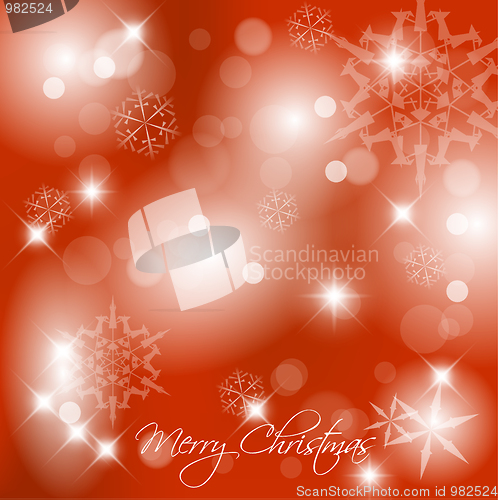 Image of Vector red Christmas background
