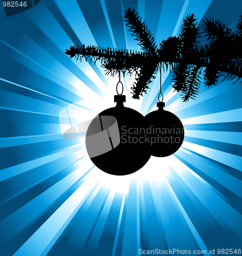 Image of silhouette of a Christmas tree