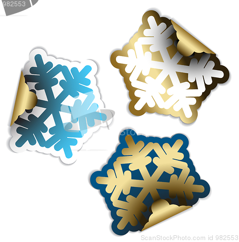 Image of Snow flakes as labels