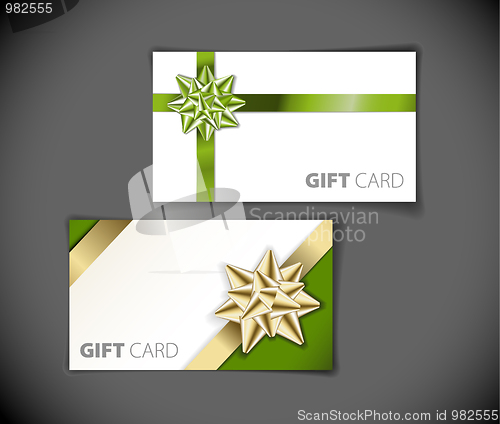 Image of Set of modern gift card templates