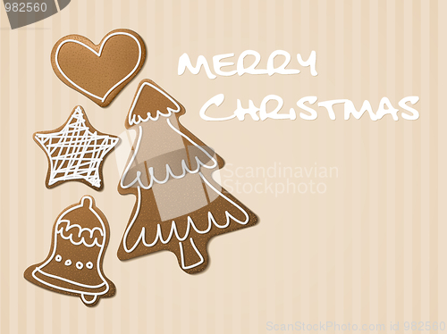 Image of Christmas card - gingerbreads