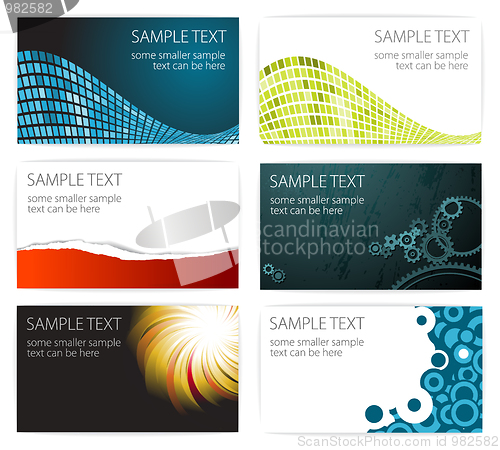 Image of Collection of modern business card templates