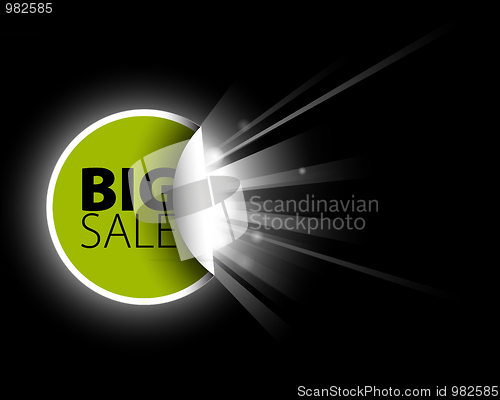 Image of Big green sale label