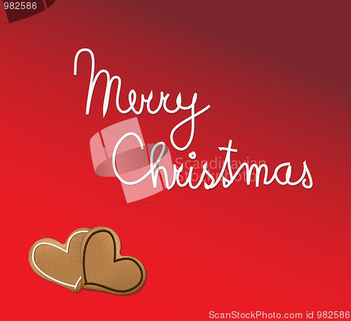 Image of Christmas card with two gingerbreads