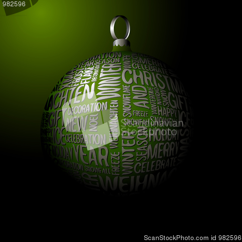 Image of 3D Christmas green decoration