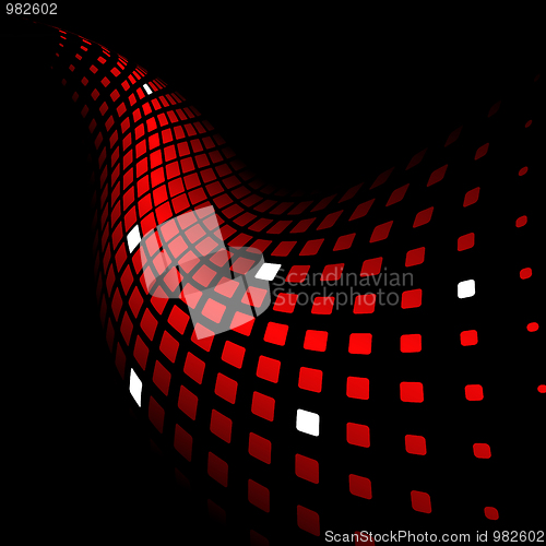Image of 3d abstract dynamic red background