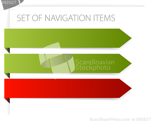 Image of Paper arrows - modern navigation items