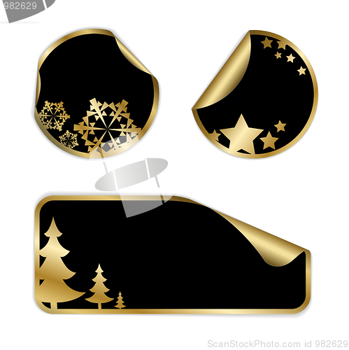 Image of Christmas labels and stickers