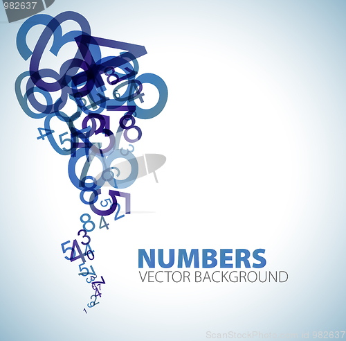 Image of background with blue numbers