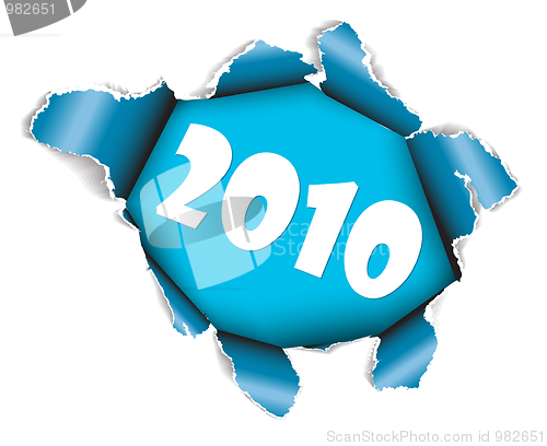 Image of Hole into New Year 2010