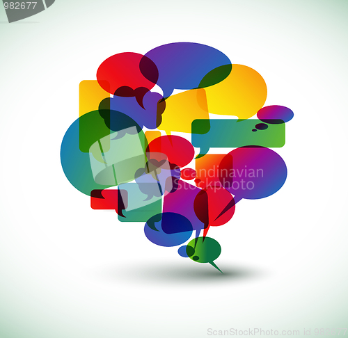 Image of Abstract big speech bubble