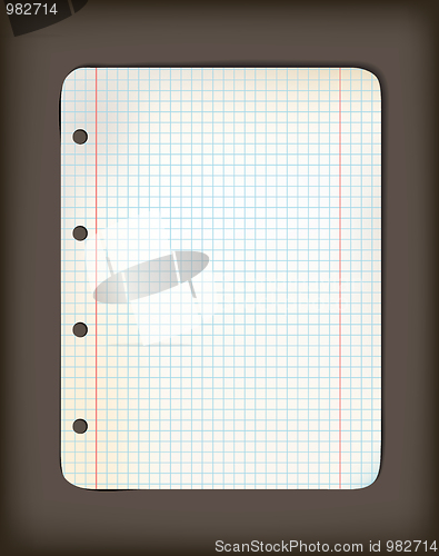 Image of Sheet of old squared grunge  paper
