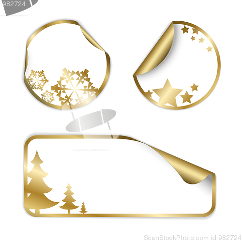 Image of Christmas vector labels and stickers