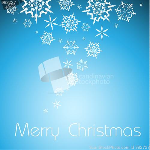 Image of Vector  Christmas background with white snowflakes