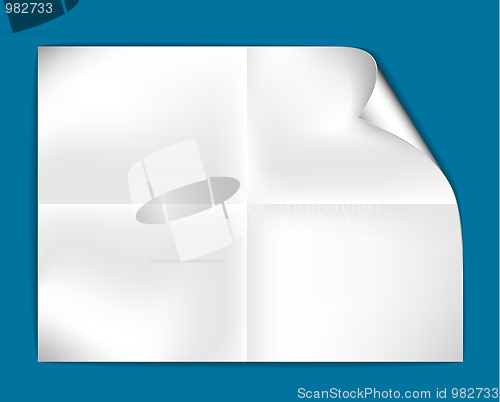 Image of Sheet of folded white paper