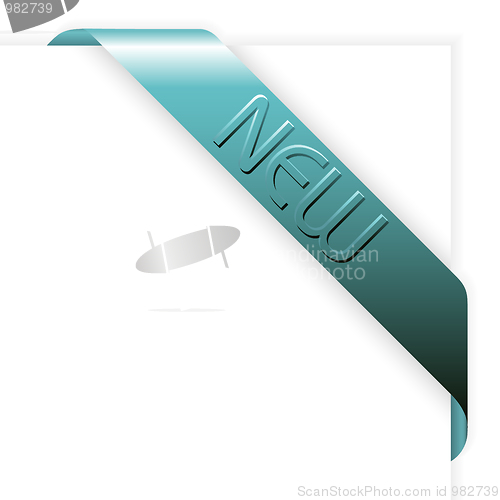 Image of New blue metal corner ribbon
