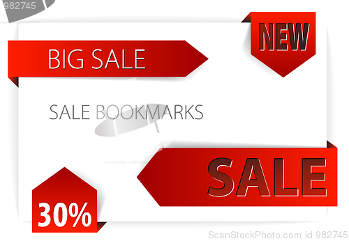 Image of Red paper arrows / sale tags