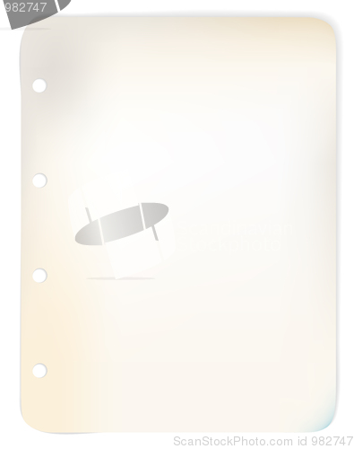 Image of Sheet of old grunge (originally white) paper