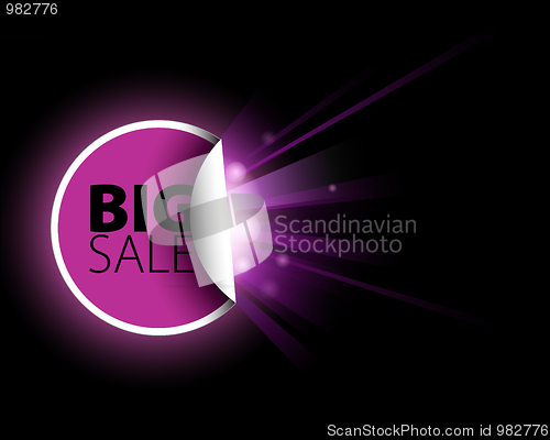 Image of Big pink sale label with surprise