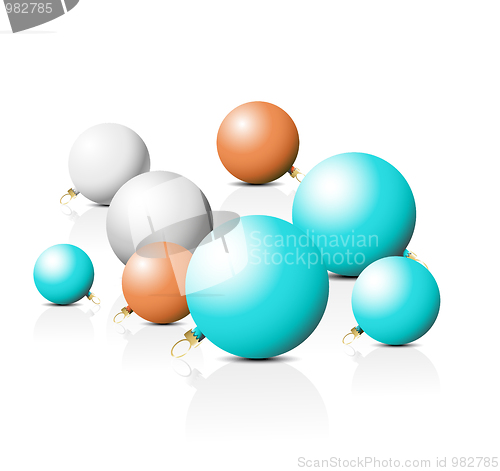Image of Colorful Christmas bulbs
