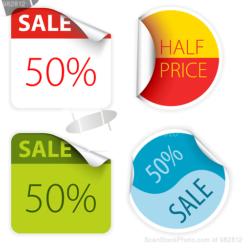 Image of fresh two colors sale labels