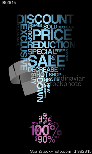 Image of Blue sale discount poster