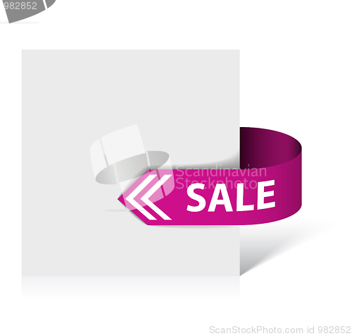 Image of Sale purple ribbon - arrow