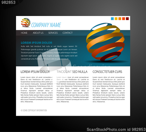 Image of Modern website template