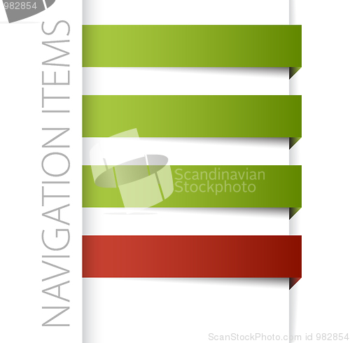 Image of Modern navigation items
