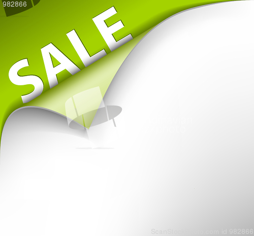 Image of Green sale corner background