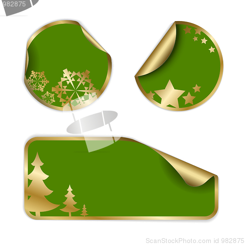 Image of Christmas labels and stickers